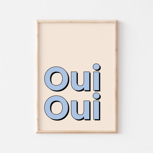 Oui Oui! Blue - POSTERAMI