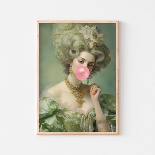 Renaissance Bubble Gum Lady - POSTERAMI