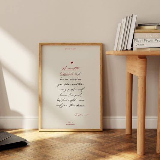 Secret To Happiness Art Print - Posterami