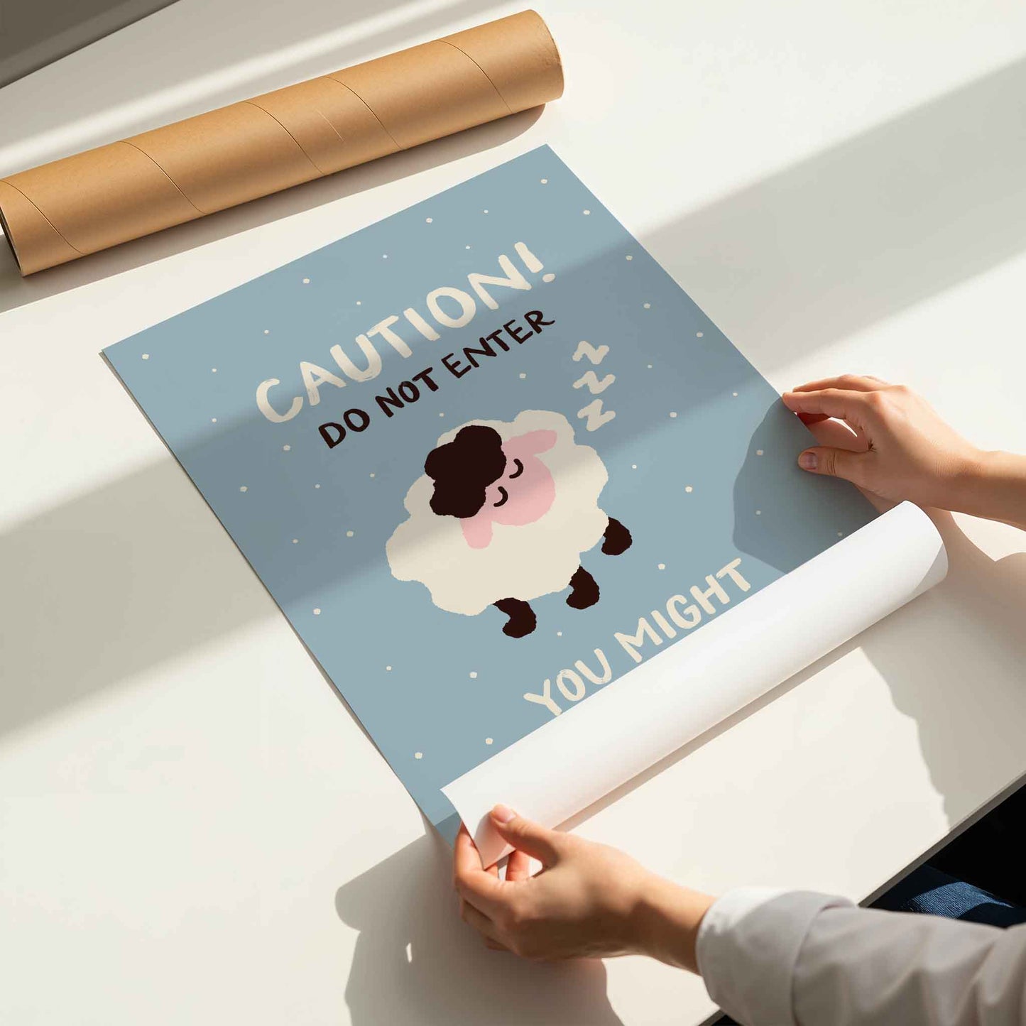 Caution! You Might Fall Asleep Art Print