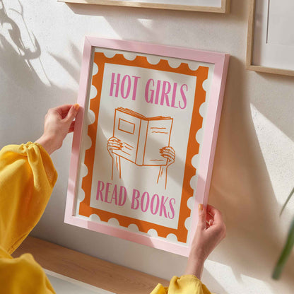 Hot Girls Read Books Art Print