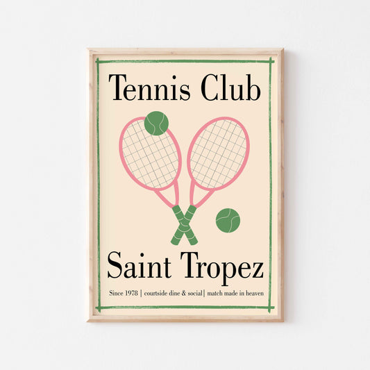 Tennis Club Saint Tropez Art Print