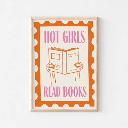 Hot Girls Read Books Art Print