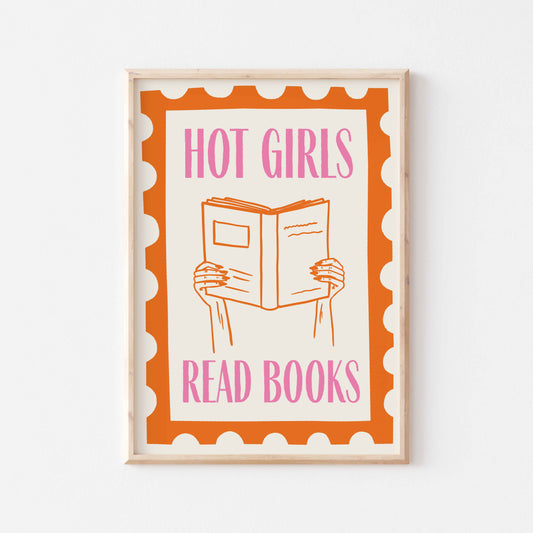 Hot Girls Read Books Art Print