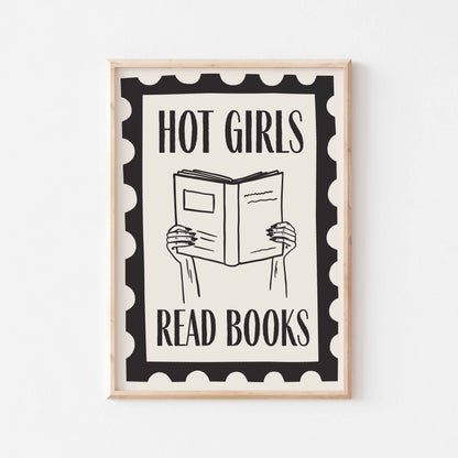 Hot Girls Read Books Art Print