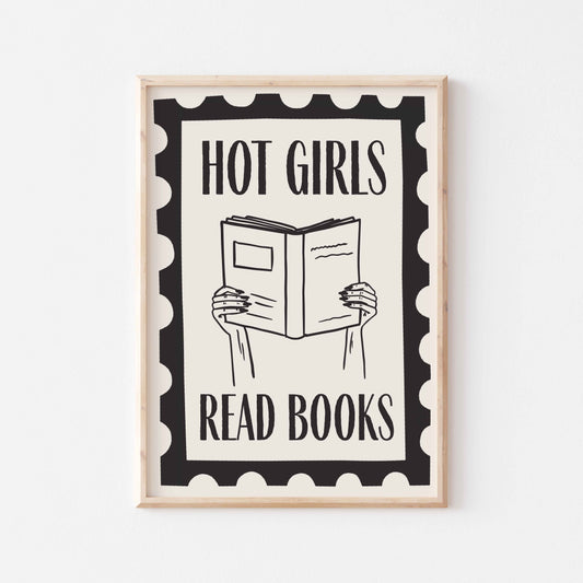 Hot Girls Read Books Art Print