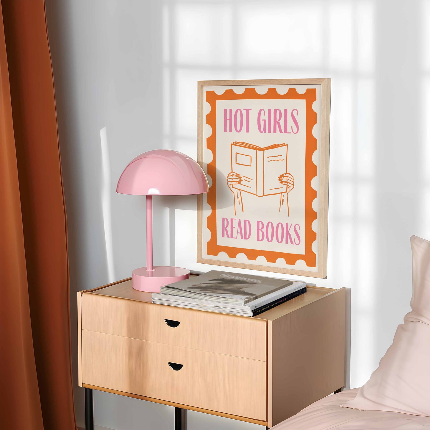 Hot Girls Read Books Art Print