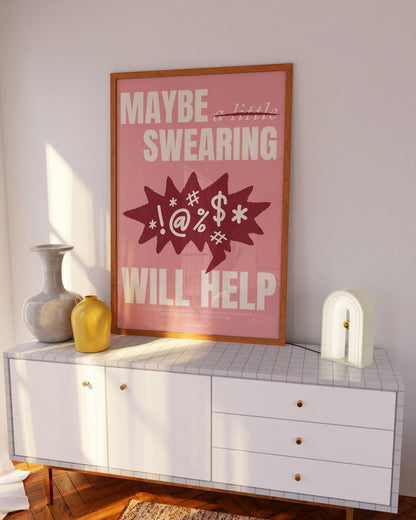 A Little Swearing Art Print - Posterami