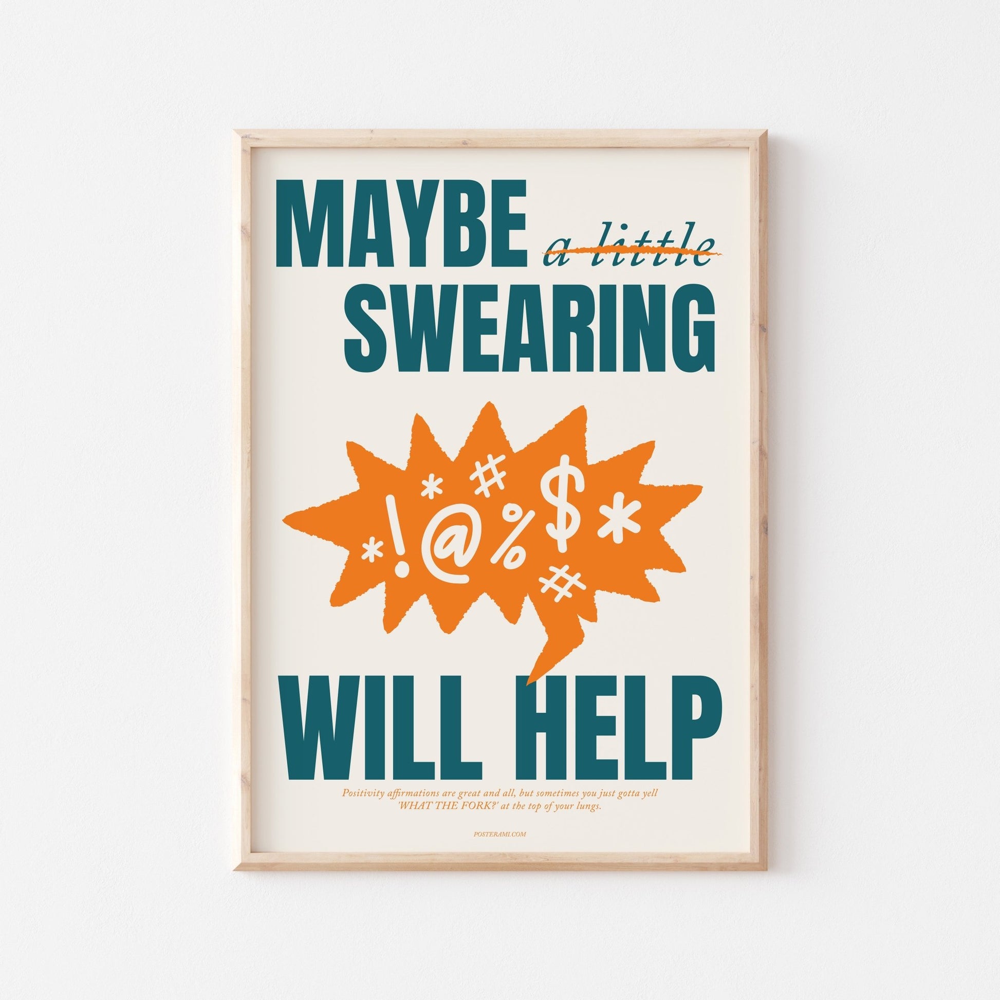 A Little Swearing Art Print - Posterami