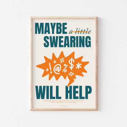 A Little Swearing Art Print - Posterami