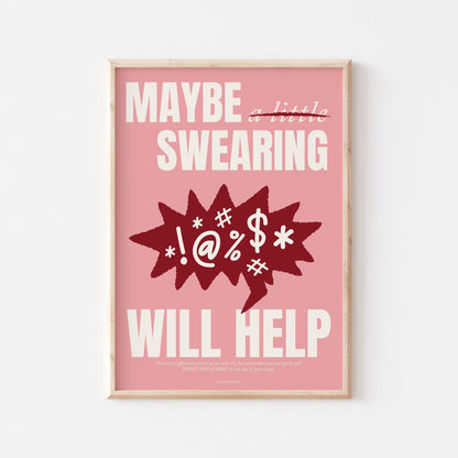 A Little Swearing Art Print - Posterami