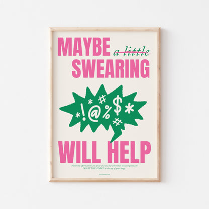 A Little Swearing Art Print - Posterami