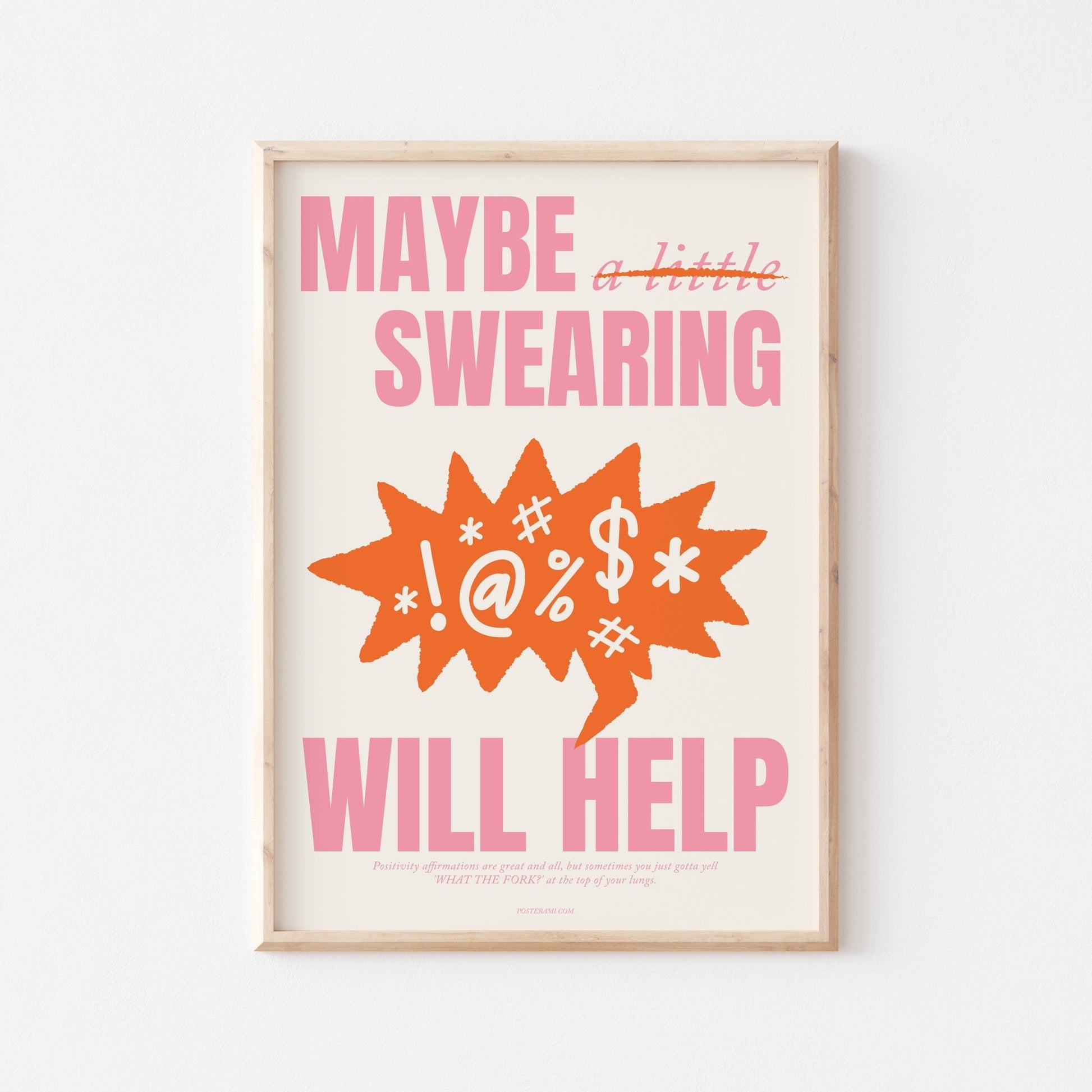 A Little Swearing Art Print - Posterami