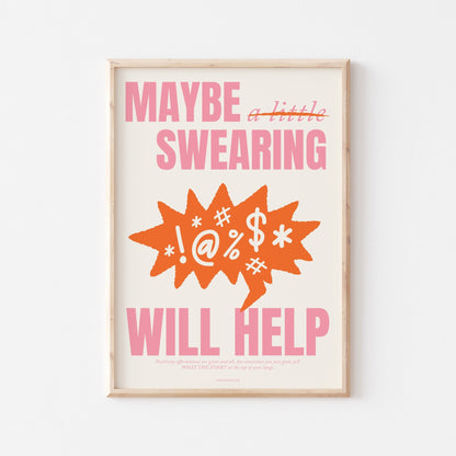 A Little Swearing Art Print - Posterami