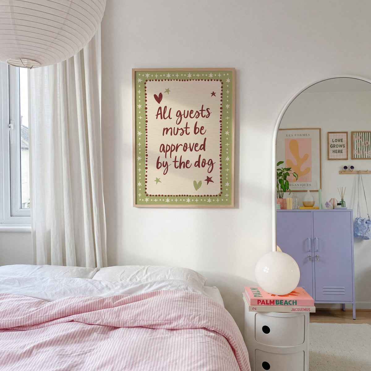 All Guests Must Be Approved By The Dog Art Print - Posterami