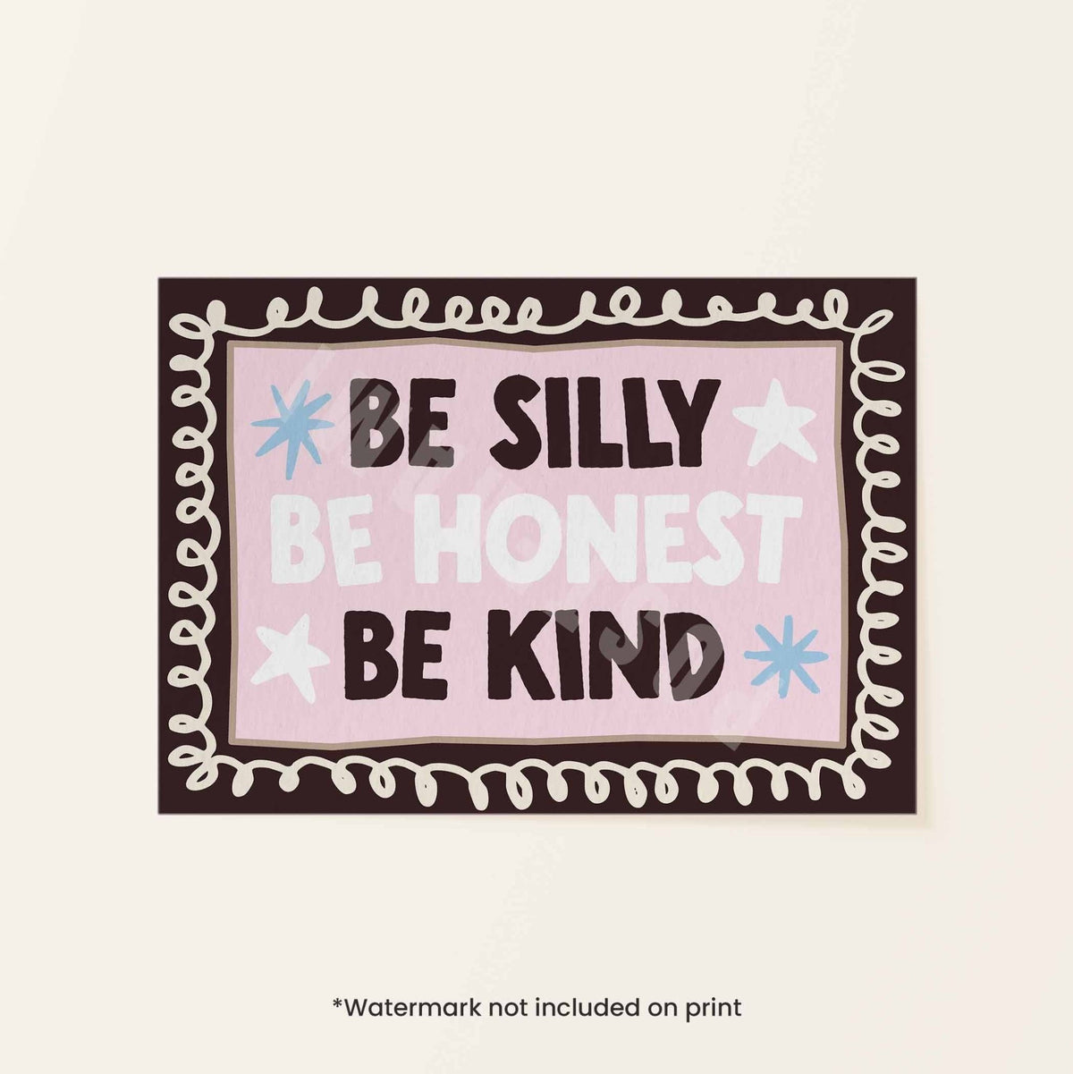 Be Honest Be Kind Art Print - Posterami