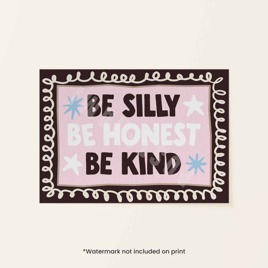 Be Honest Be Kind Art Print - Posterami