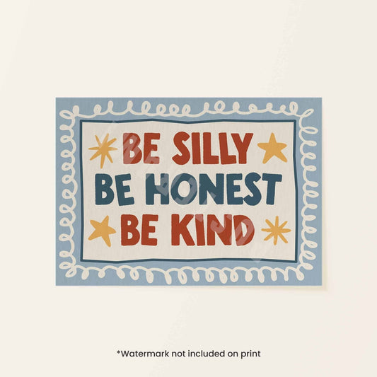 Be Honest Be Kind Art Print - Posterami