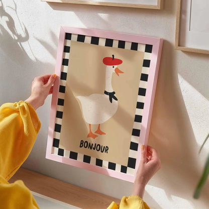 Bonjour Goose Art Print - Posterami