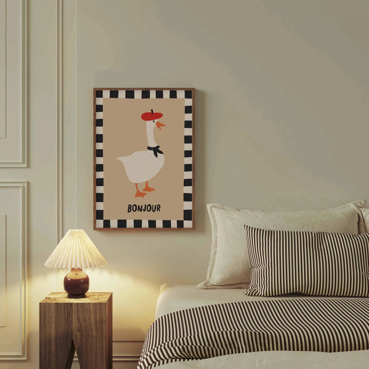 Bonjour Goose Art Print - Posterami