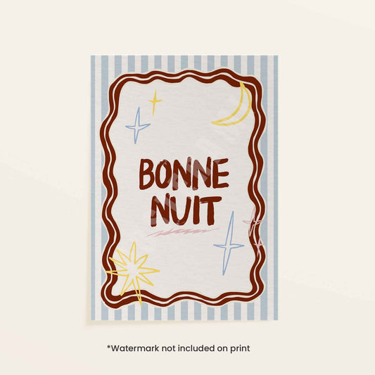 Bonne Nuit Art Print - Posterami