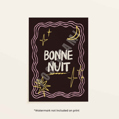 Bonne Nuit Art Print - Posterami