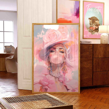 Bubble Gum Lady Art Print No. 1 - Posterami