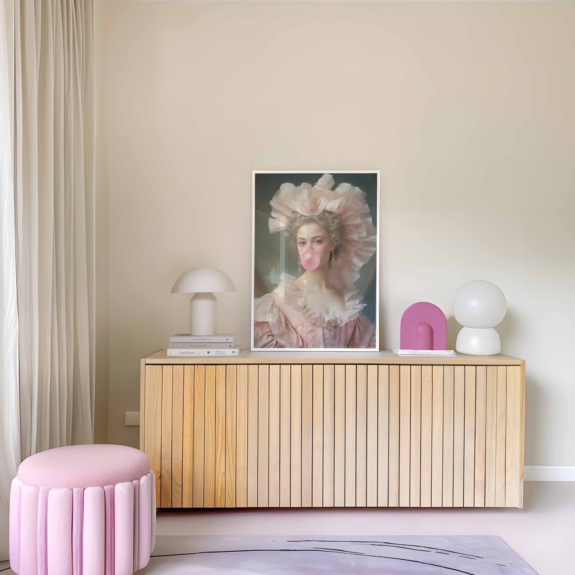 Bubble Gum Lady Art Print No. 2 - Posterami