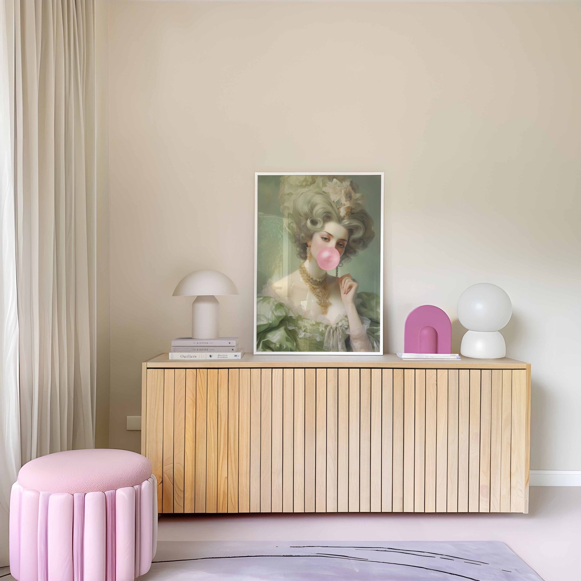 Bubble Gum Lady Art Print No. 3 - Posterami