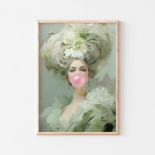 Bubble Gum Lady Art Print No. 4 - Posterami