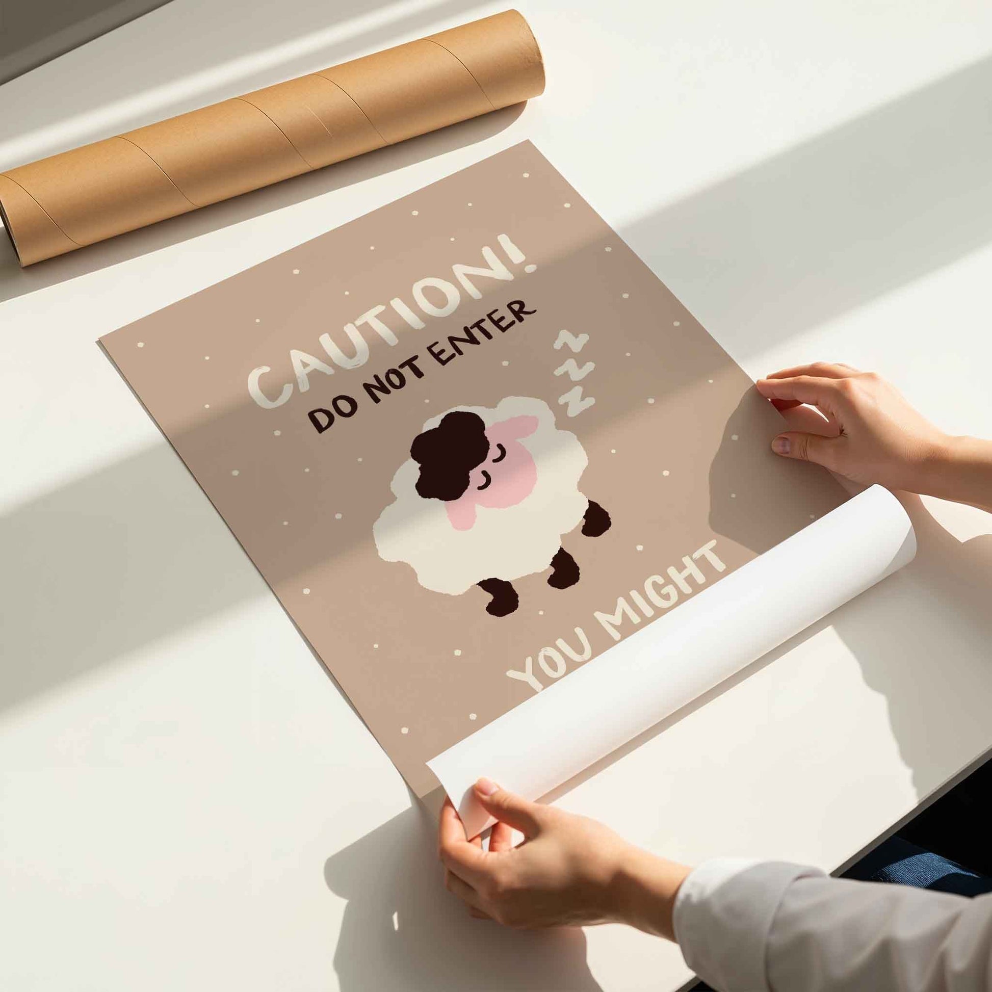 Caution! You Might Fall Asleep Art Print - Posterami