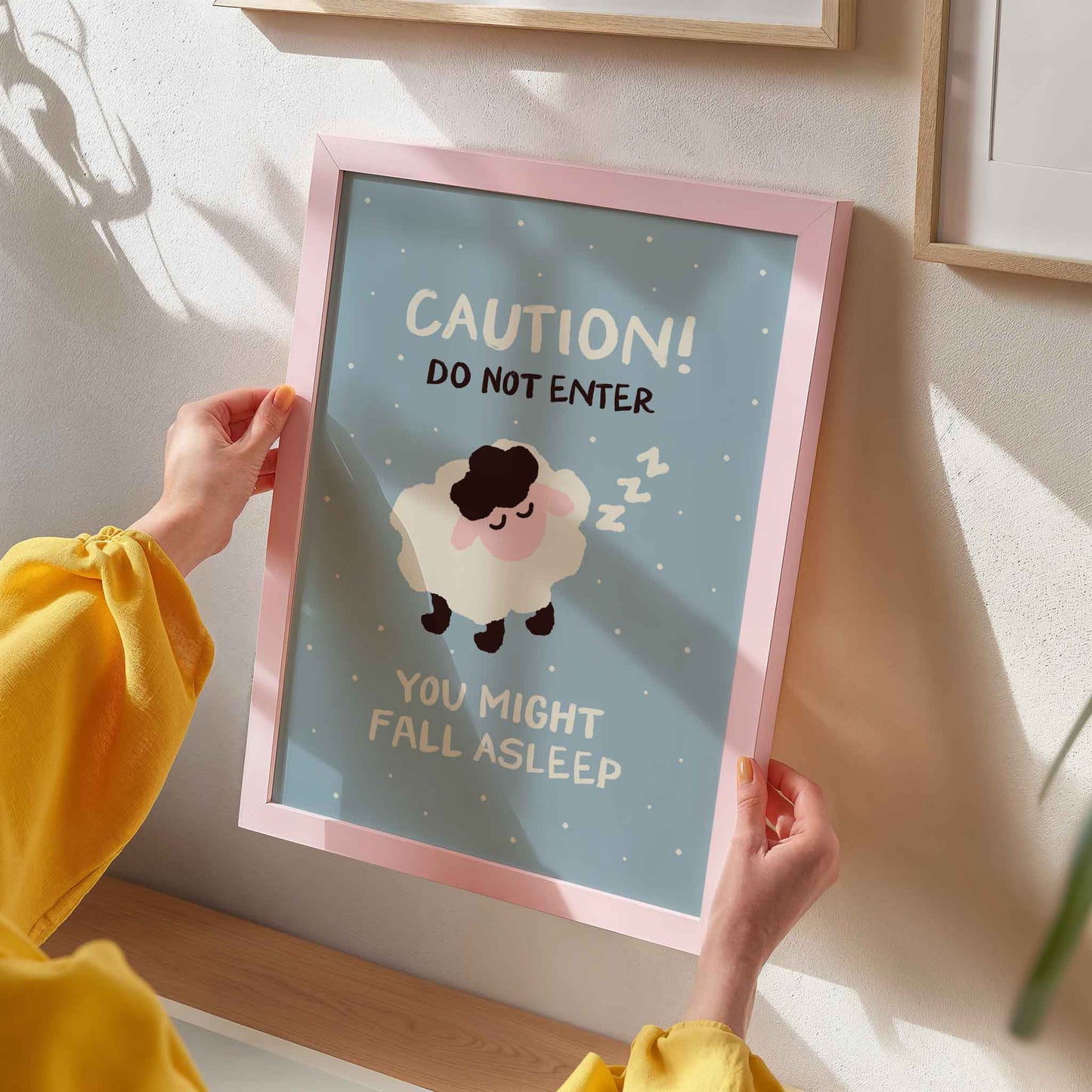 Caution! You Might Fall Asleep Art Print - Posterami