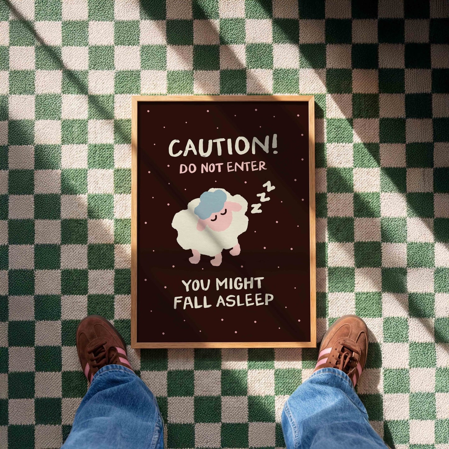 Caution! You Might Fall Asleep Art Print - Posterami