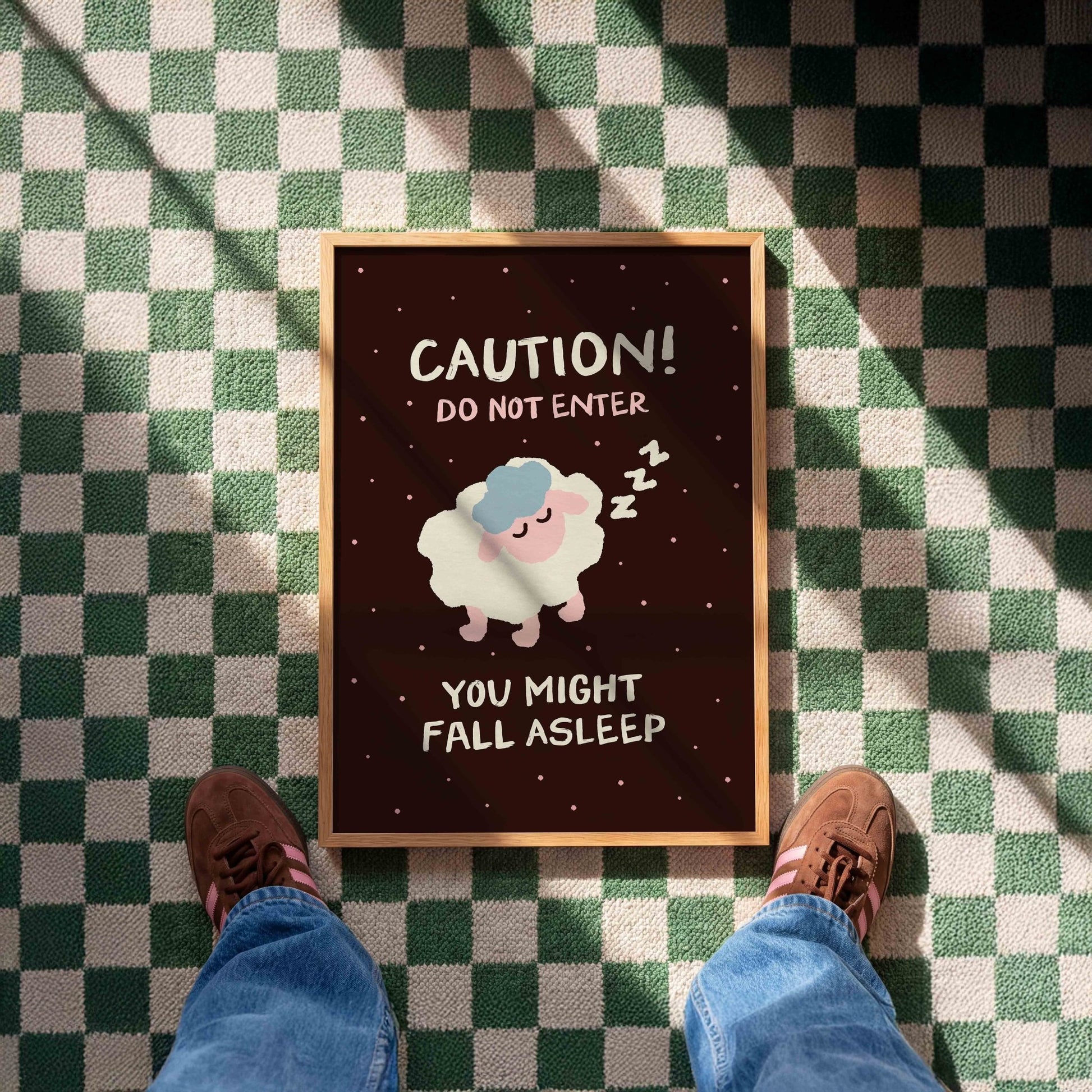 Caution! You Might Fall Asleep Art Print - Posterami