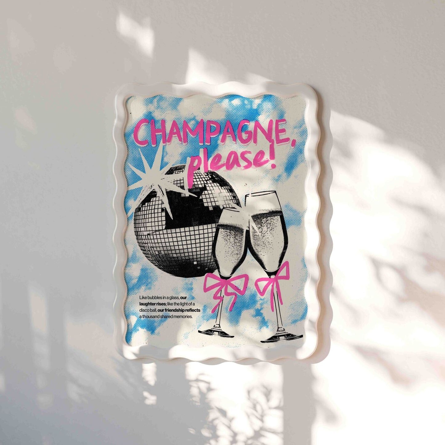 Champagne Please Art Print - Posterami