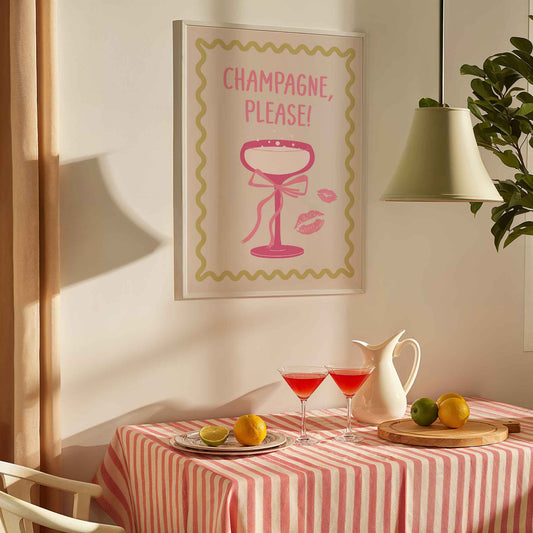 Champagne Please! Art Print No. 2 - Posterami