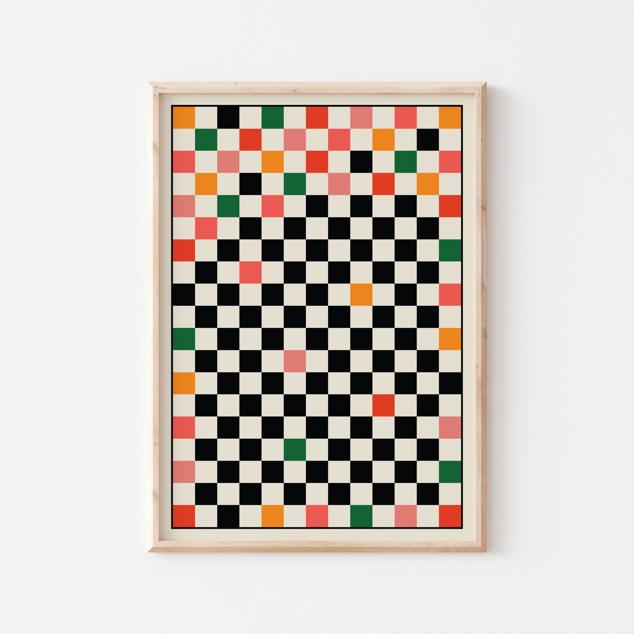 Checkkered Print Checkered Art Print – Posterami