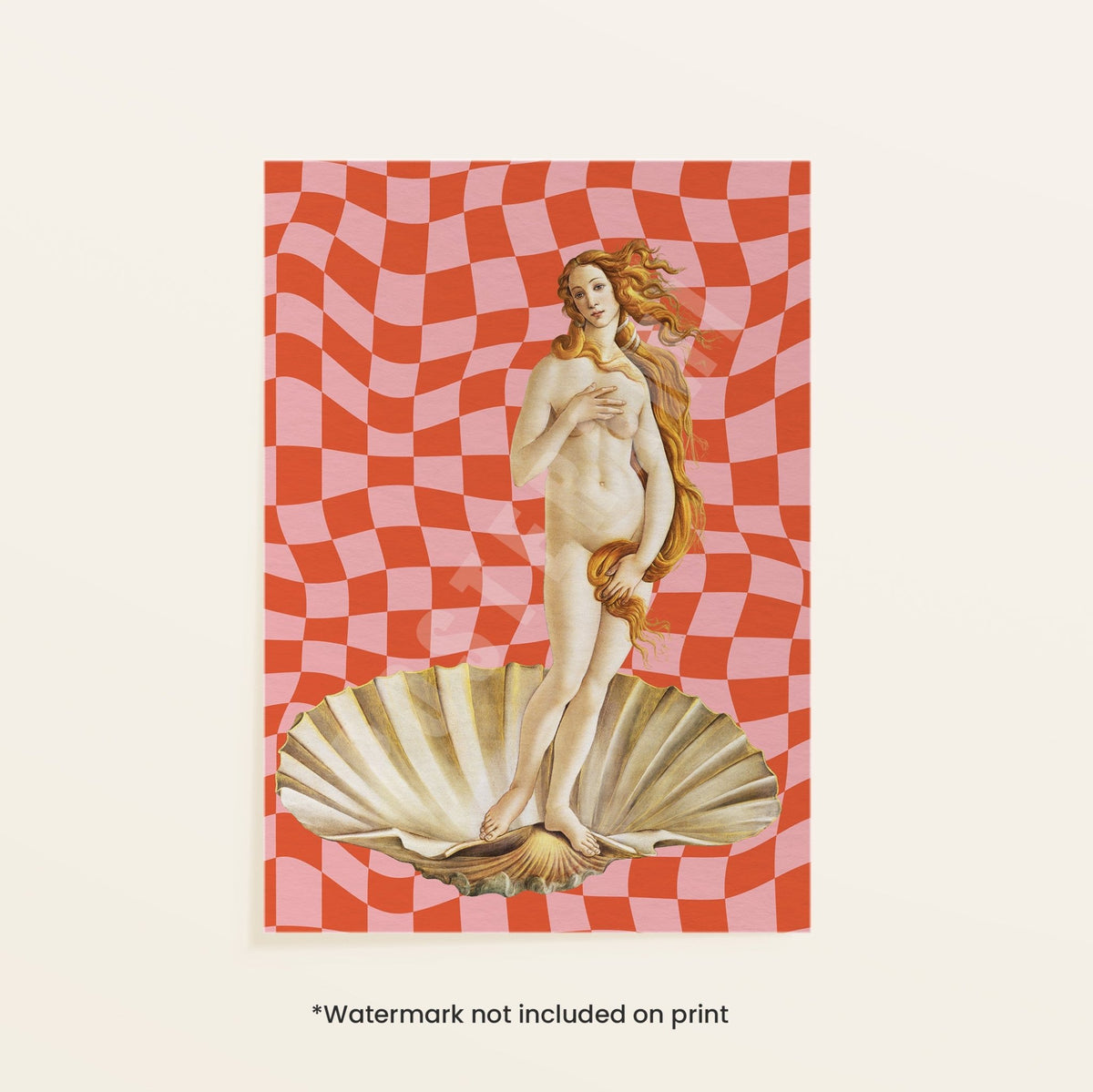 Checkered Venus Print - Posterami