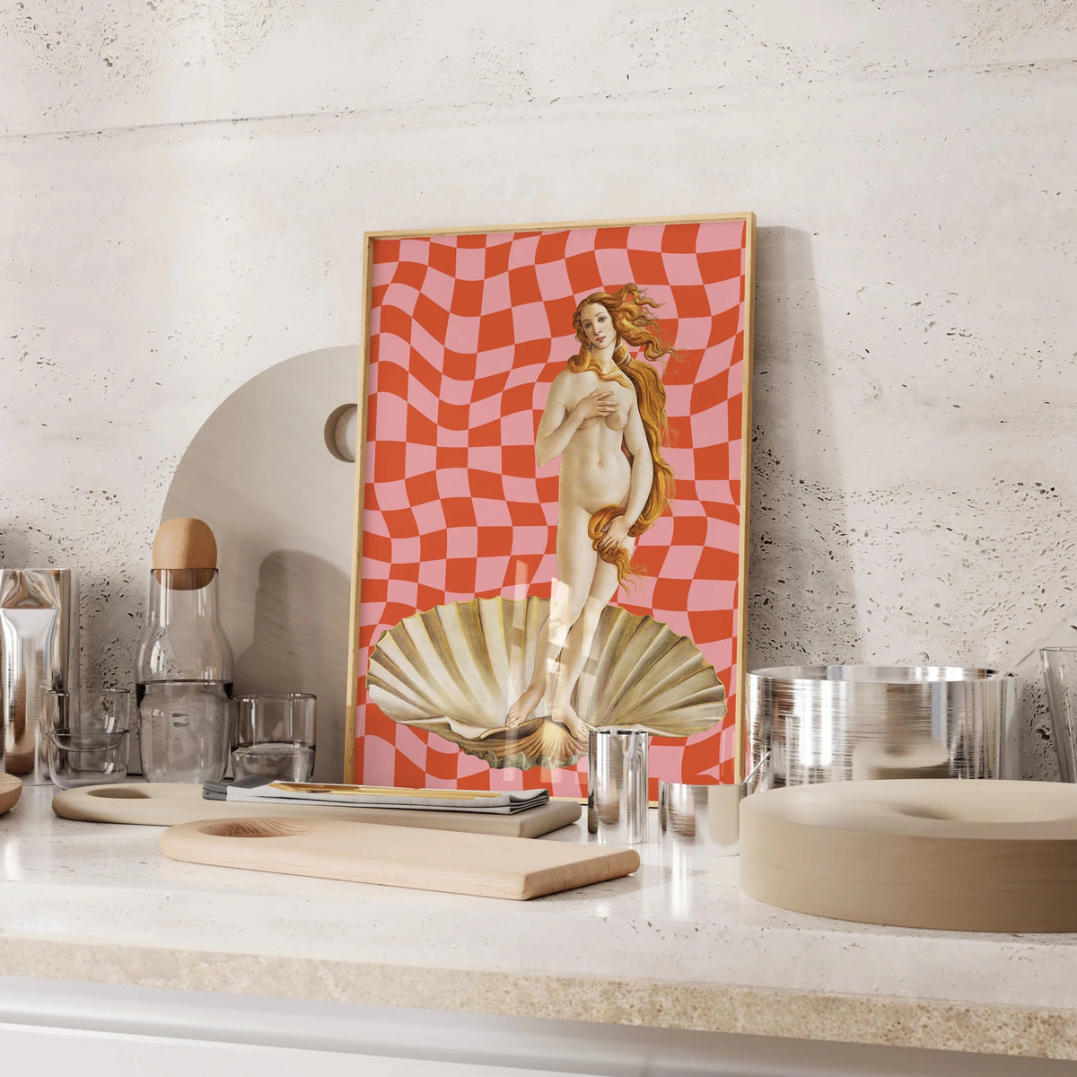 Checkered Venus Print - Posterami