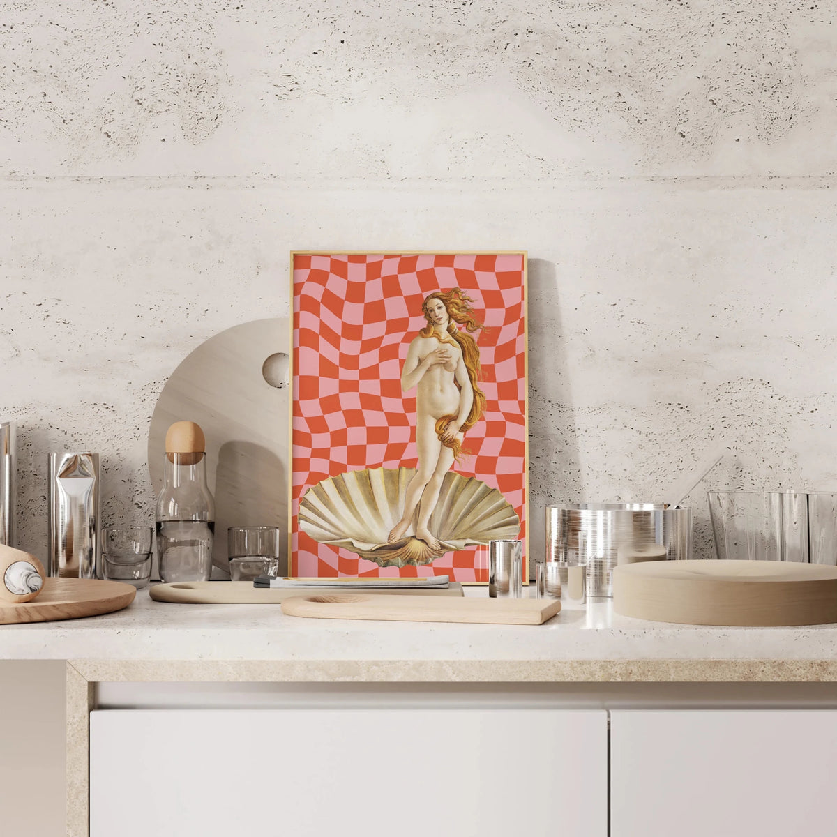 Checkered Venus Print - Posterami