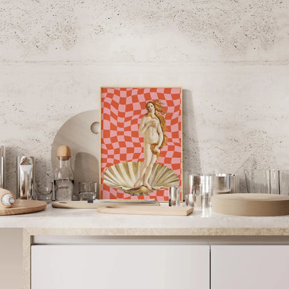 Checkered Venus Print - Posterami
