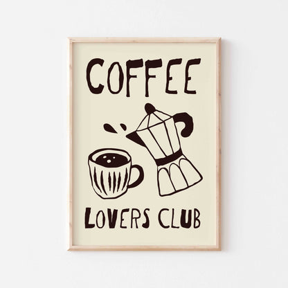 Coffee Lovers Club Art Print - Posterami