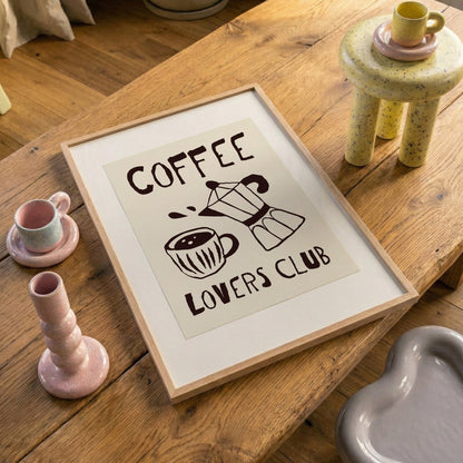 Coffee Lovers Club Art Print - Posterami