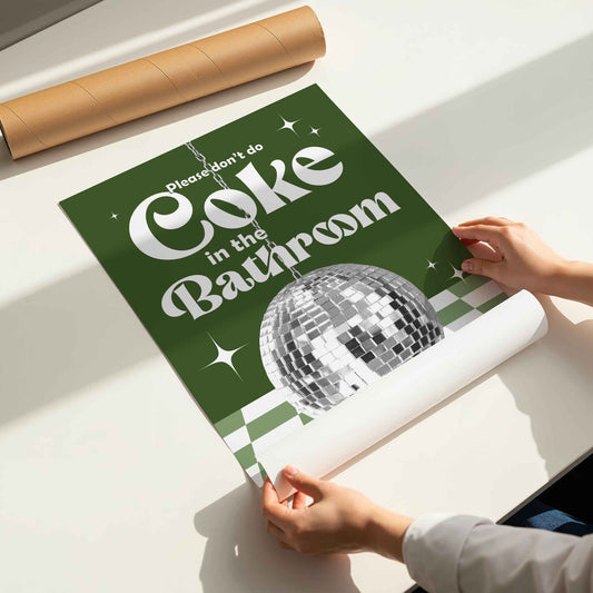 Coke In The Bathroom Print No. 10 - Posterami