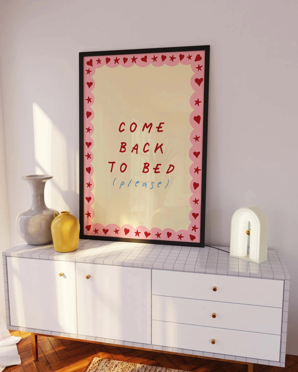 Come Back to Bed Art Print - Posterami