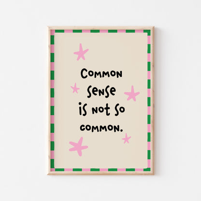Common Sense Art Print - Posterami
