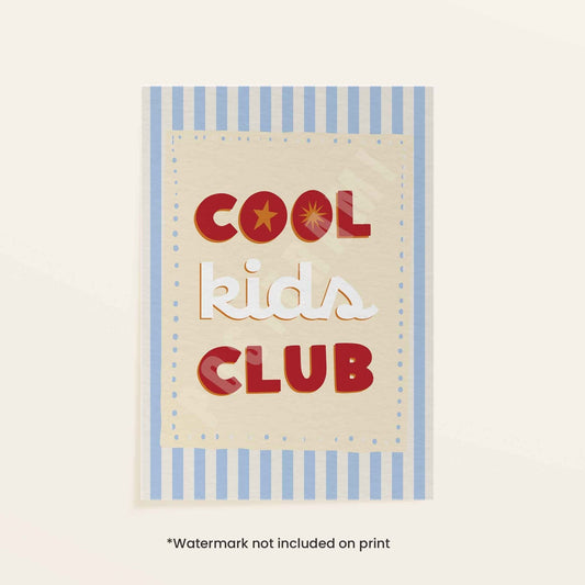 Cool Kids Club Art Print - Posterami