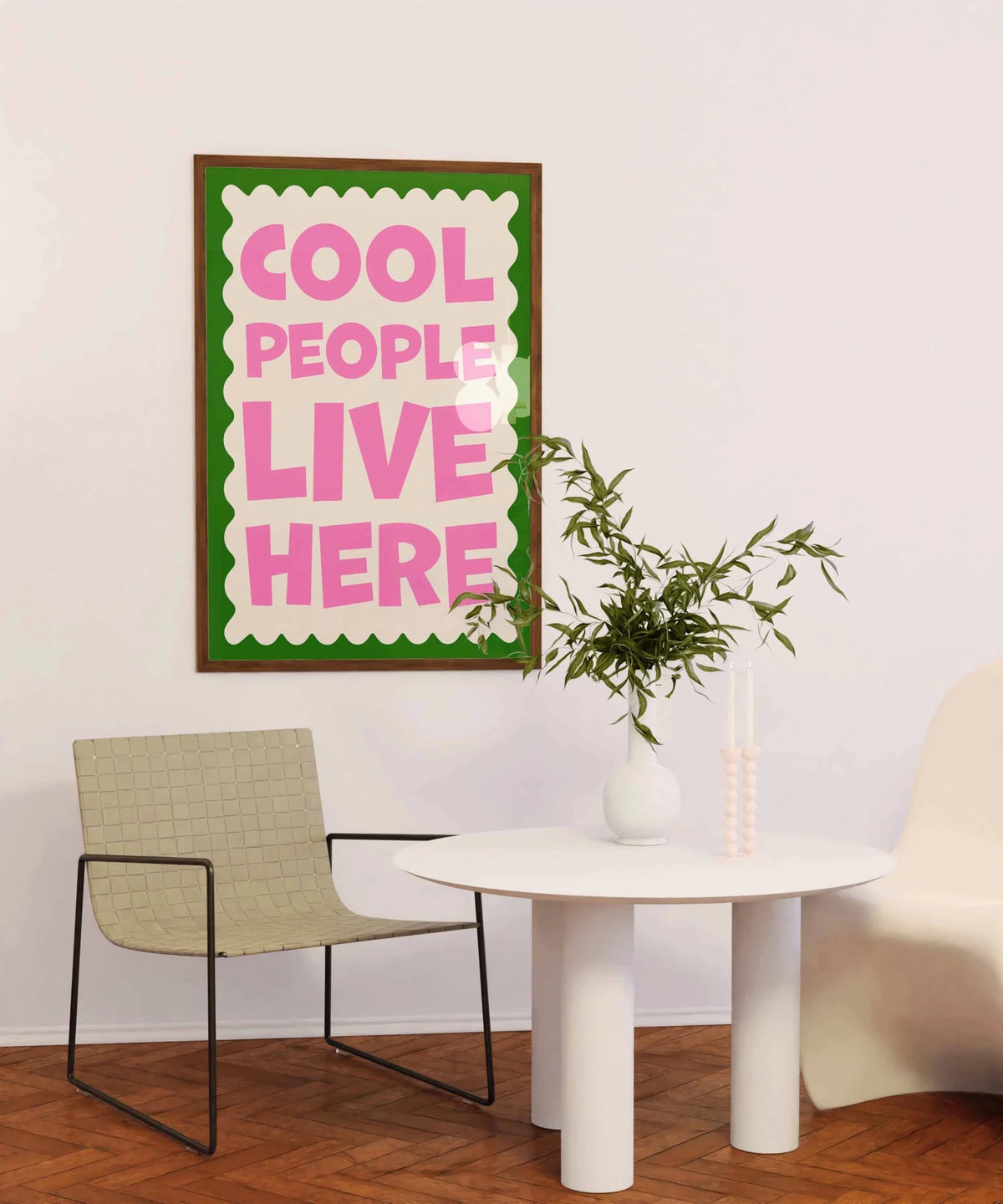 Cool People Live Here Art Print - Posterami