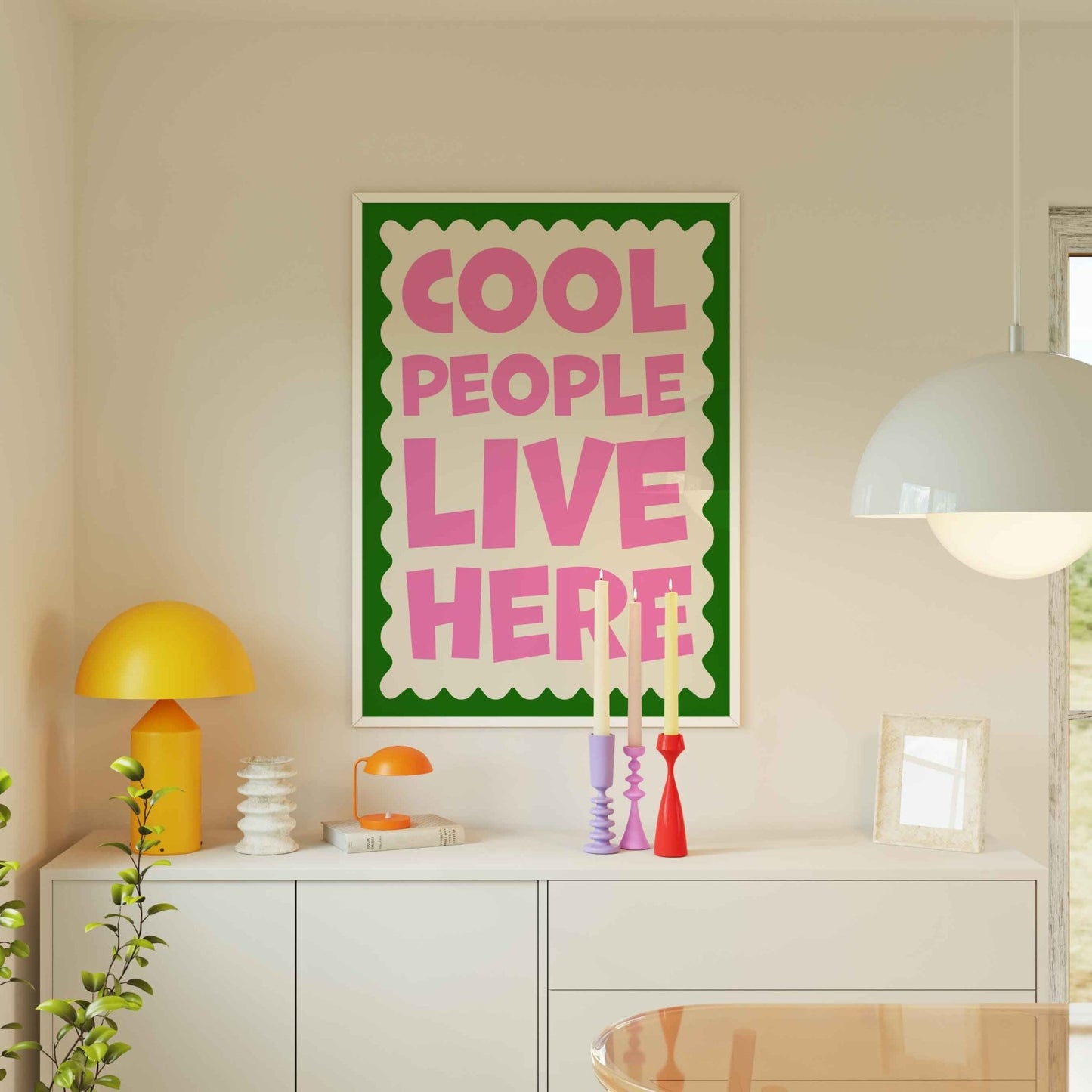 Cool People Live Here Art Print - Posterami