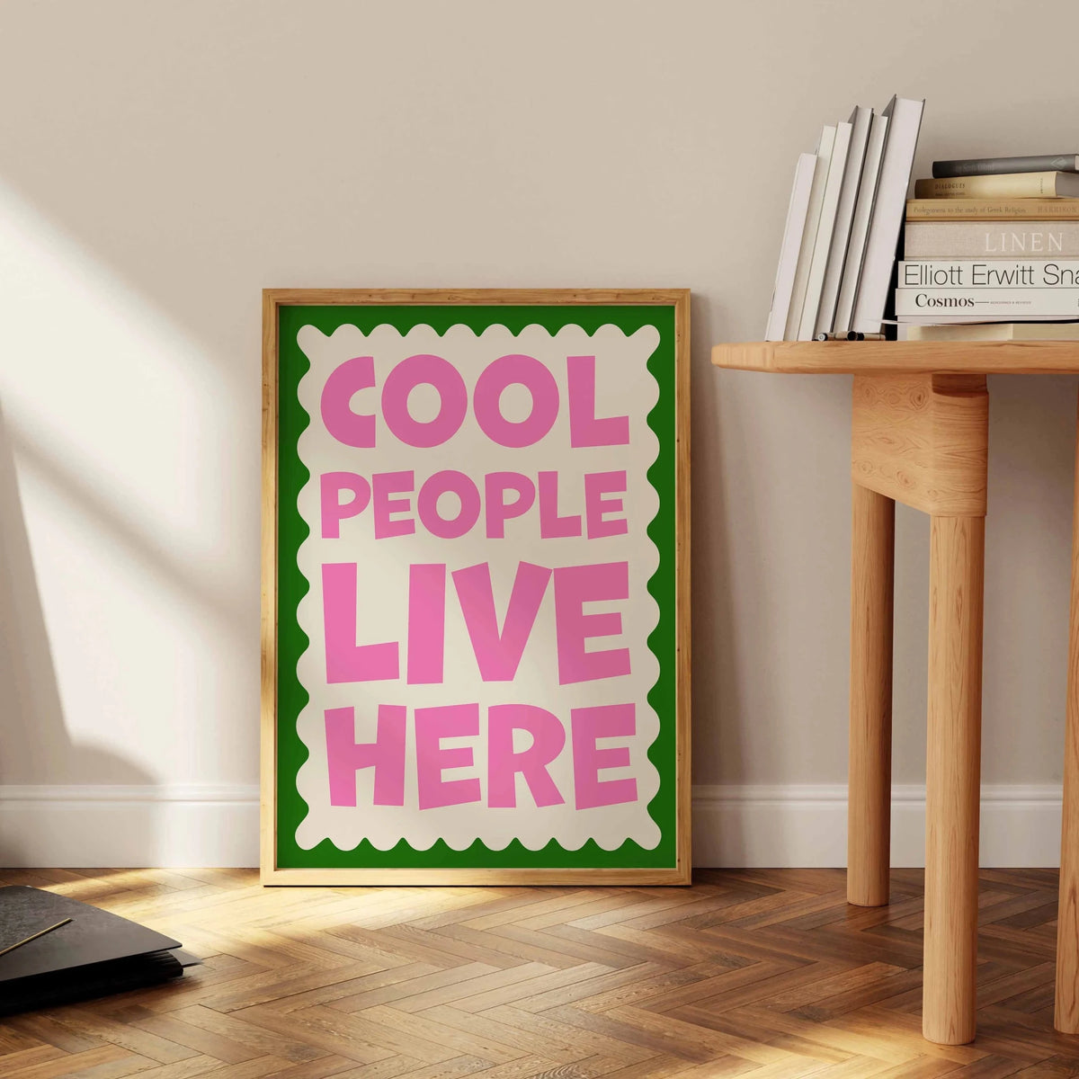 Cool People Live Here Art Print - Posterami